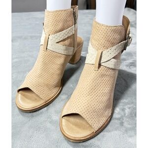 Diba True Heels Womens Size 10 Beige Pony Gul Slingback Block Heel Leather‎
